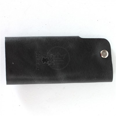 Футляр для ключей Premier-К-902 (кольцо+карабин) натуральная кожа черный пулл-ап (30) 228944